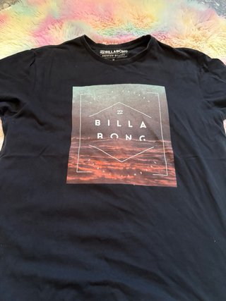 Camiseta Billabong Negra Talla M Dibujo