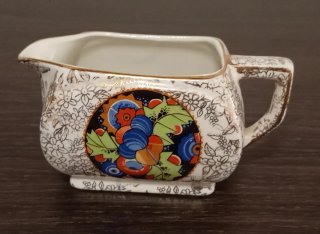 Jarra porcelana antigua 1930 floral,empire ivory w