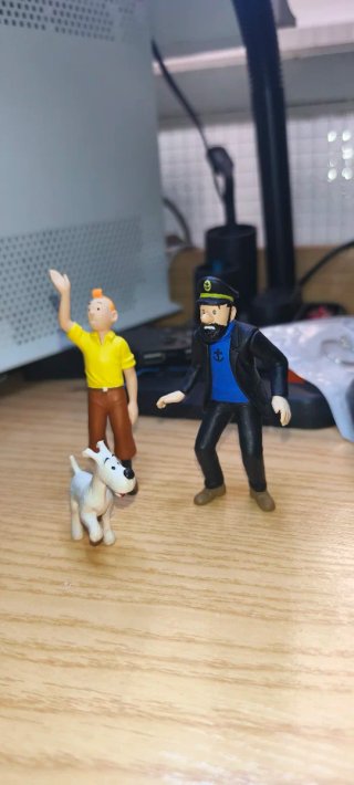 Figuras Tintín Capitán Haddock y Milú
