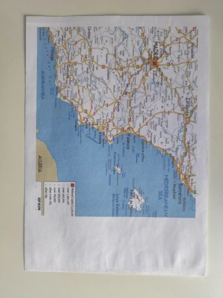 mapa de carreteras del este español impreso color
