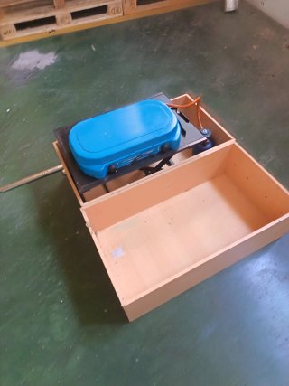 Cajón con Cocina Portátil Azul