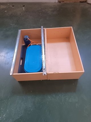 Cajón con Cocina Portátil Azul