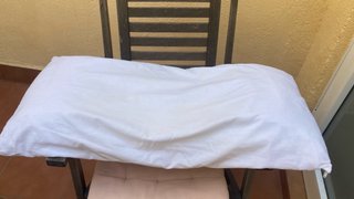 Cojín 90 cm tela blanco, las 2 unidades