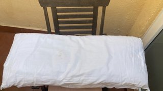 Cojín 90 cm tela blanco, las 2 unidades