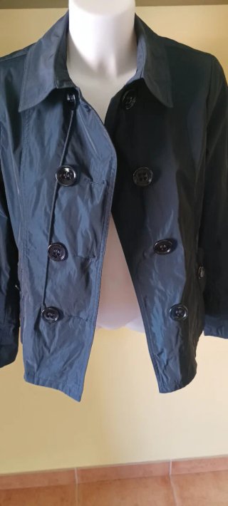 Giacca effetto lucido blu