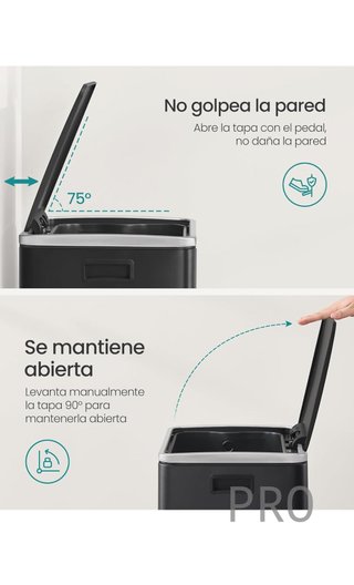 Cubo de Basura 50 L, con 15 Bolsas