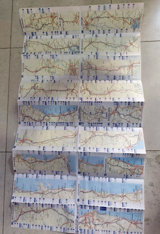 4 Mapas Antiguos Carreteras España años 60 a 90