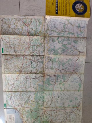 4 Mapas Antiguos Carreteras España años 60 a 90
