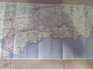4 Mapas Antiguos Carreteras España años 60 a 90