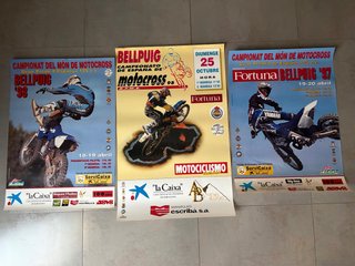 3 Posters Motocross Bellpuig 1997-1998