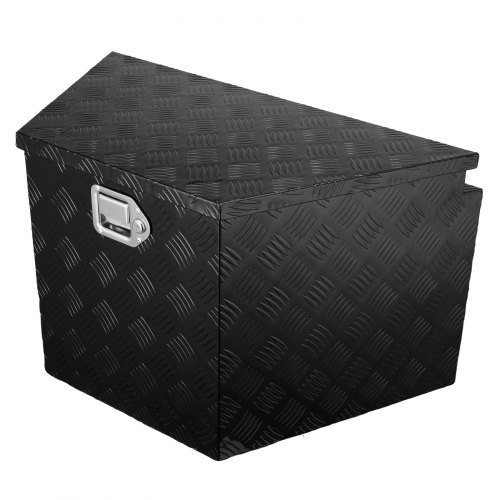 Caja de remolque, caja de herramientas de placa de diamante de aleación de aluminio, caja de almacenamiento de remolque de servicio pesado con cerradura y llaves, caja de remolque utilitaria para ...