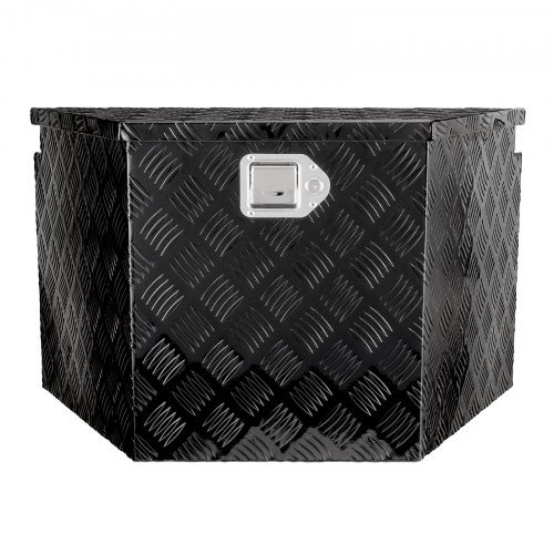Caja de remolque, caja de herramientas de placa de diamante de aleación de aluminio, caja de almacenamiento de remolque de servicio pesado con cerradura y llaves, caja de remolque utilitaria para ...