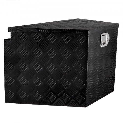 Caja de remolque, caja de herramientas de placa de diamante de aleación de aluminio, caja de almacenamiento de remolque de servicio pesado con cerradura y llaves, caja de remolque utilitaria para ...