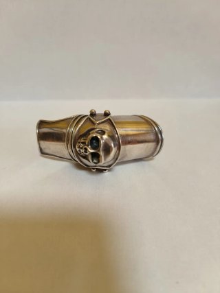 Anillo Plata Ley Armadura Calavera Articulado