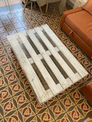 Mesa de centro de madera y cristal