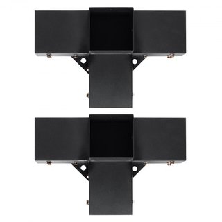 Kit de Soporte para Pérgola 10.2 cm x 10.2 cm, Tamaño Interno 9.1 cm x 9.1 cm 2pcs Soporte de Esquina de 4 Vías de Alta Resistencia para Trabajos en Madera, Kit de Base para Poste de Instalación F...