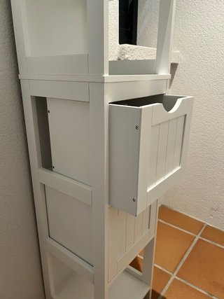 Estantería de madera blanca 30x30x142cm