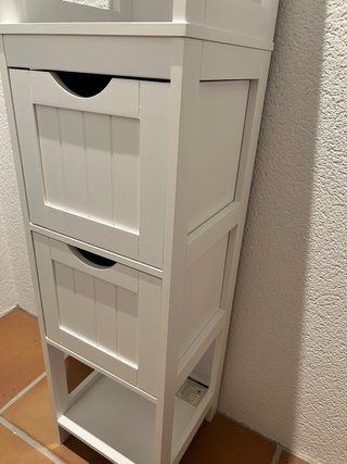 Estantería de madera blanca 30x30x142cm