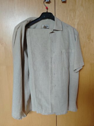 Conjunto Lino Camisa y Pantalón Beige
