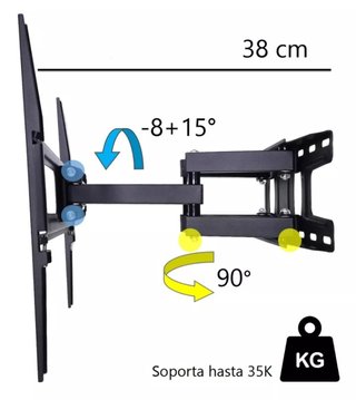 SOPORTE TV 65" ALTA CALIDAD,DOBLE BRAZO A ESTRENAR