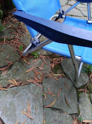 Silla de playa plegable azul