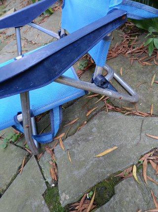 Silla de playa plegable azul