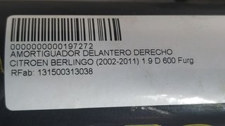 CITROEN BERLINGO 1.9 D 600 Furg. AMORTIGUADOR DELANTERO DERECHO