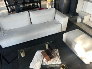 Sofá 4 plazas blanco