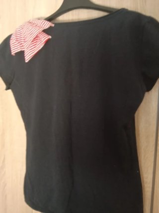 Camiseta azul talla L con lazo