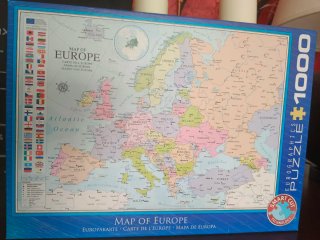 Puzzle Mapa Europa 1000 piezas y alfombrilla