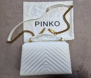 Borsa Pinko Love Bag trapuntata bianca