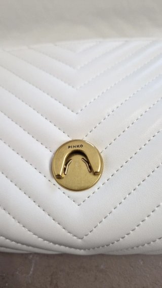 Borsa Pinko Love Bag trapuntata bianca