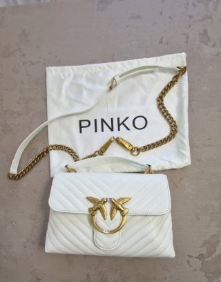 Borsa Pinko Love Bag trapuntata bianca