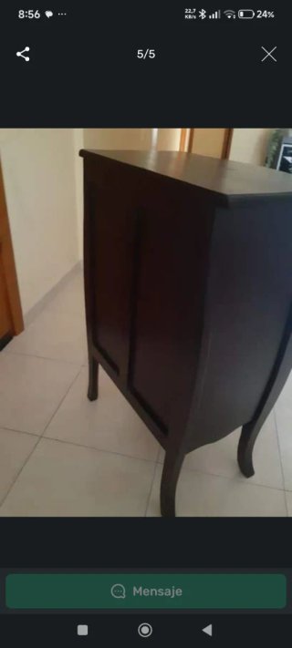 Cómoda abombada patas curva madera