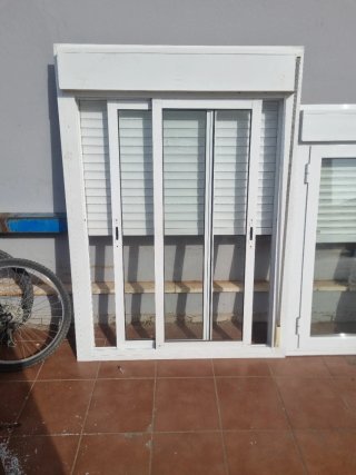 Ventana corredera aluminio blanca 1,25 x 1,75
