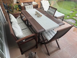 Conjunto Muebles Jardín Madera de teca