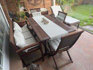Conjunto Muebles Jardín Madera de teca