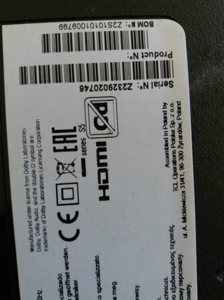 Televisor TCL pantalla rota
