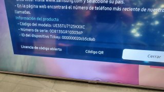 Televisión Samsung 55" Smart TV con defecto