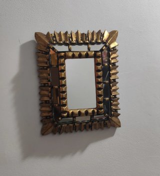 Espejo Cuzqueño Vintage Madera Pan de Oro