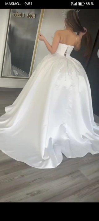 Vestido de Novia gitana, Blanco, echo por anderso