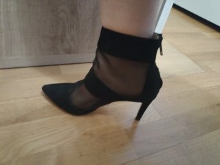 Botines Zara con transparencias Negro Talla 37