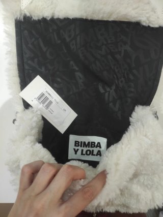 Bolso Bimba y Lola blanco peluche