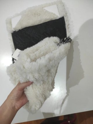 Bolso Bimba y Lola blanco peluche