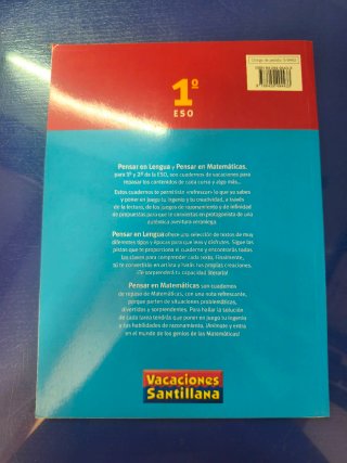 Vacaciones Santillana Pensar en Lengua 1 ESO