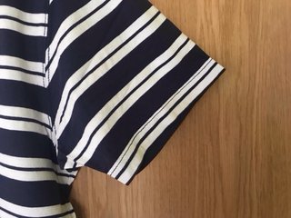Camiseta Cortefiel Rayas Azul y Blanca Talla XL