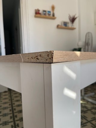 Mesa comedor extensible bicolor