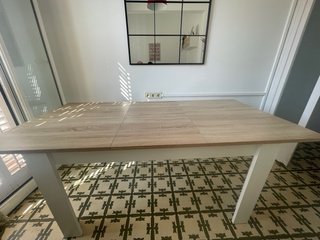 Mesa comedor extensible bicolor