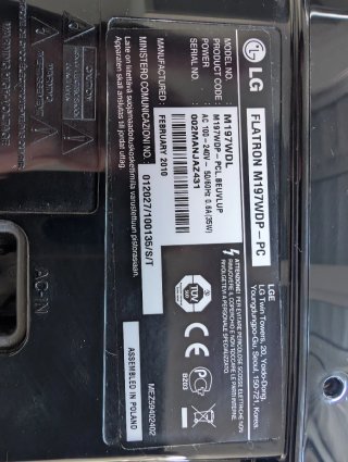 Monitor TV LG Flatron M197WDP Negro/Rojo + Anclaje