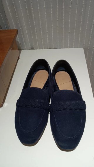 Mocasines planos azul oscuro